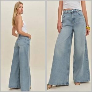 Anthropologie X Reformation Jeans Addyson High Rise Wide Leg Jeans